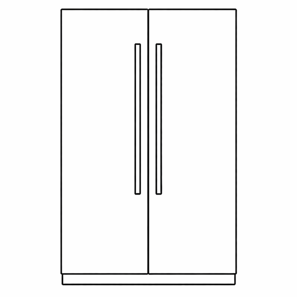 Side By Side Column Refrigerator Panel