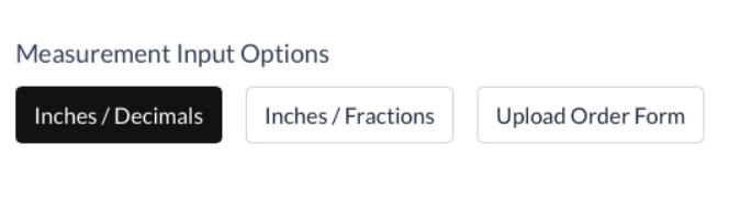 Measurement input options