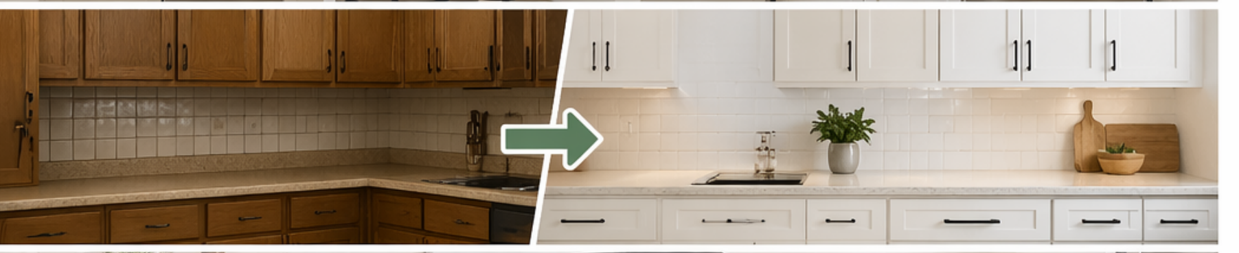 cabinet refacing before after