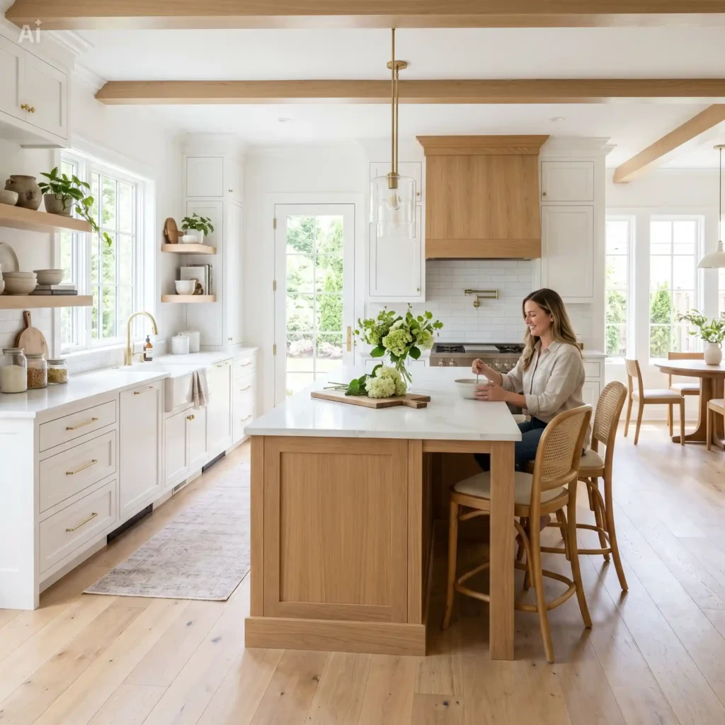 Light finishes kitchen